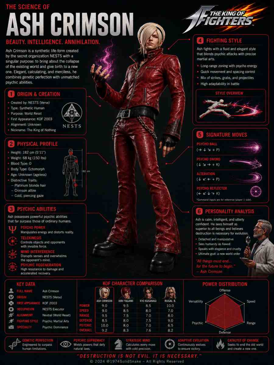 [Infographic] Legend: Ash Crimson (King of Fighters)