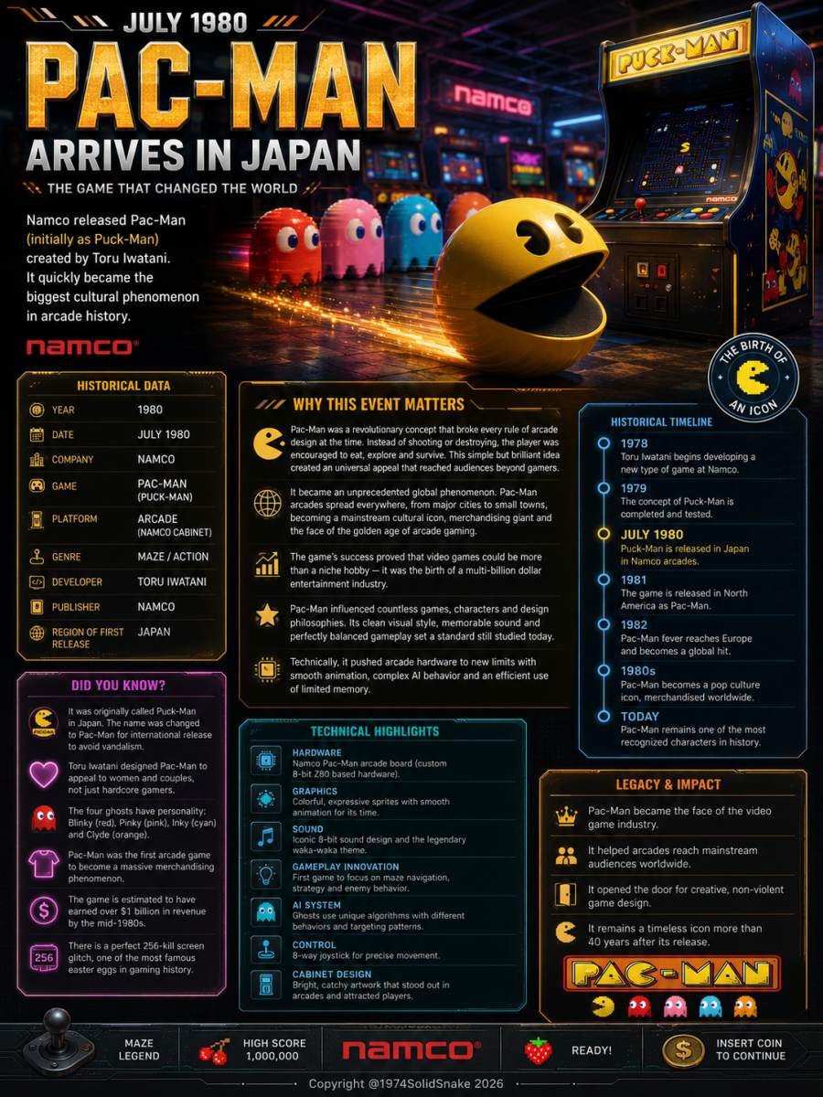 [Historical  Event] PAC-MAN arrives in Japan