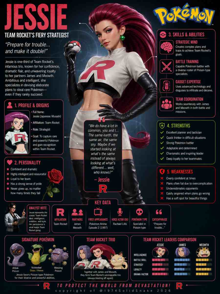 [Infographic] Legend: Jessie (Pokemon)